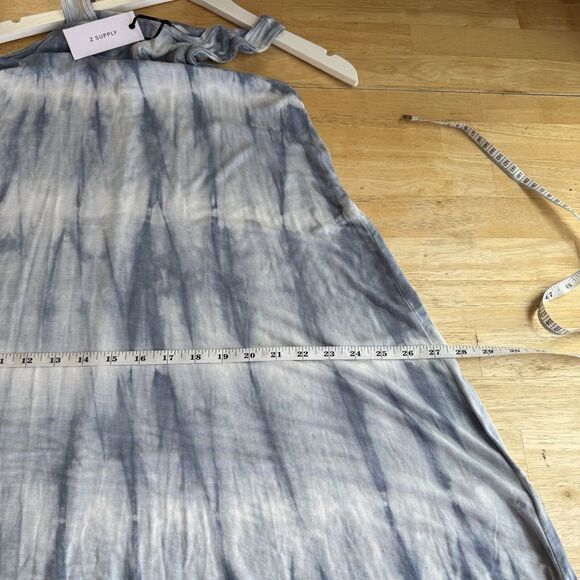 Z SUPPLY Tank Dress Cotton Jersey Medium Blue New Tie Dye Loungewear Coastal Fun - Picture 8 of 12